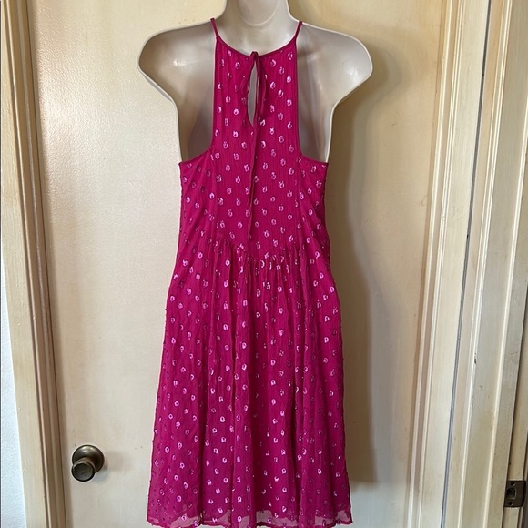 Ella Moss Fuchsia Silk Sparkly Sundress size S - Picture 7 of 13